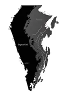 map of cape cod Massachusetts tattoo design idea