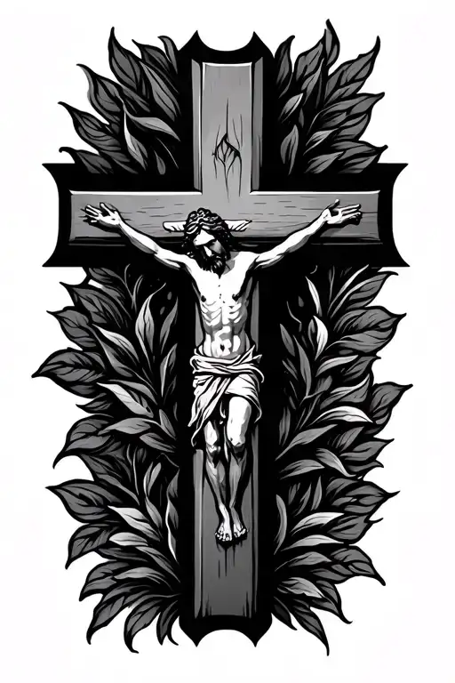 Good Vibes laus deo thank you Jesus cross tattoo design idea
