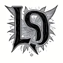 letters lsd tattoo design idea