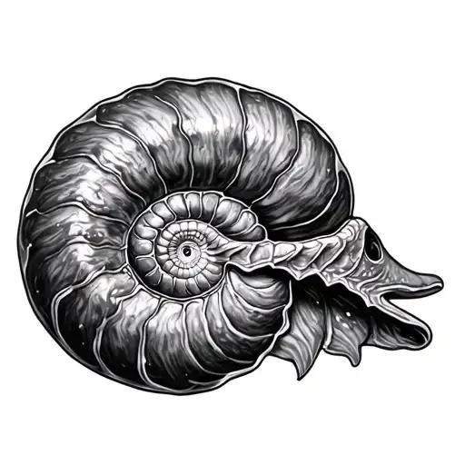 Ammonite tattoo design idea