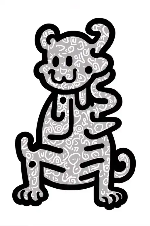 Keith Haring inspired tattoo design idea