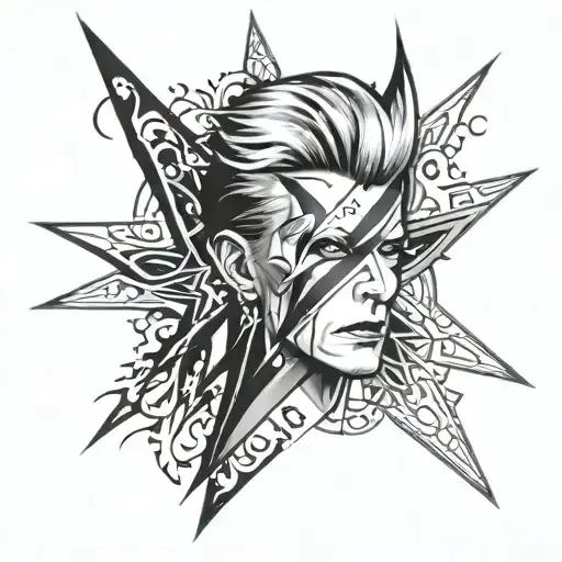 Bowie reign writing tattoo design idea