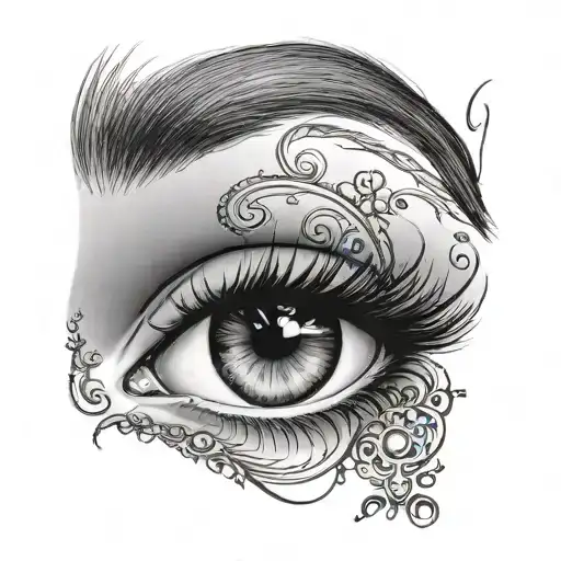 Latina eyes tattoo design idea