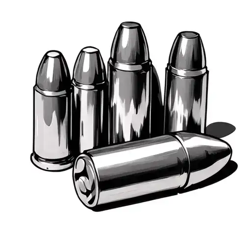 9mm bullets tattoo design idea