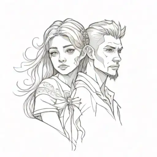 brother and little sister tattoo tattoo design idea