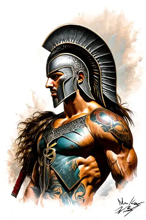 Spartan tattoo design idea