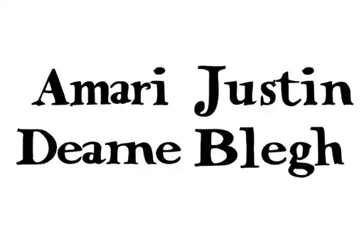 "Amari Justin
Deanne Bleigh" tattoo design idea