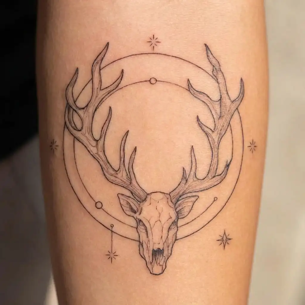 cuckold antlers tattoo design idea