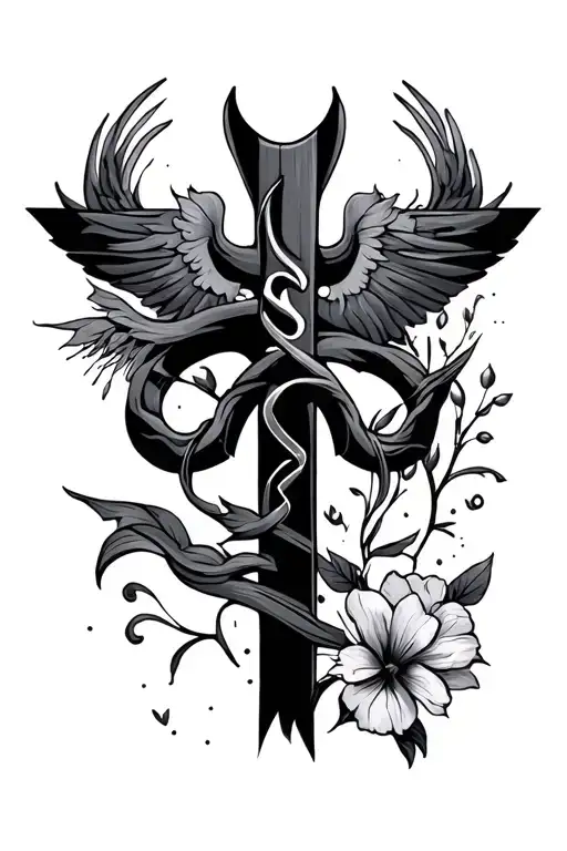 crossroads tattoo design idea