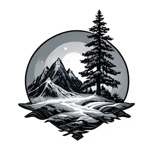 True North tattoo design idea