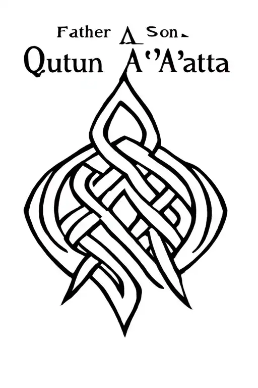 "Qutun    A'ata" Father Son Celtic Knot tattoo design idea