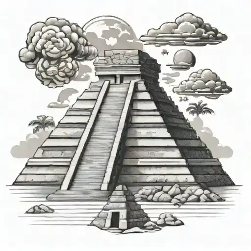 Mayan Pyramid tattoo design idea