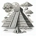 Mayan Pyramid tattoo design idea