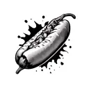 chili pepper hotdog tattoo design idea
