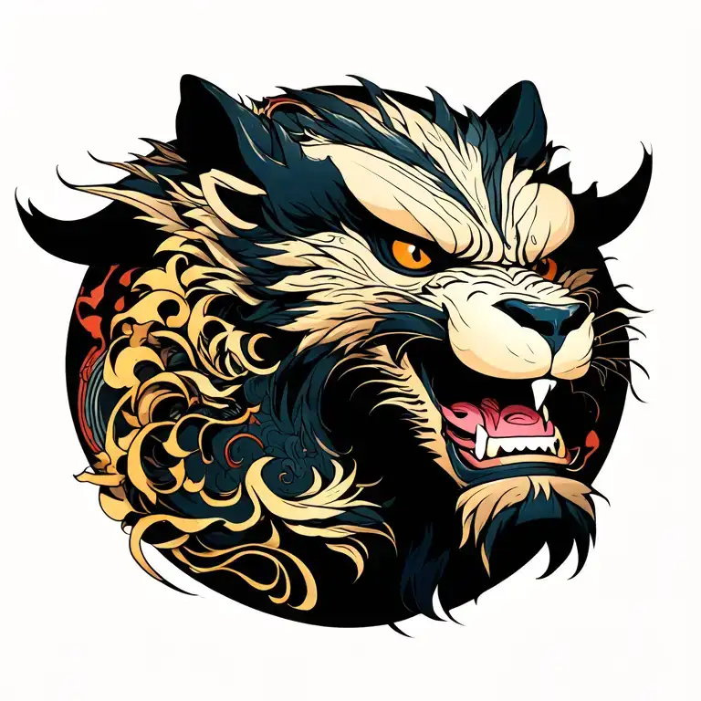 "And that is seen as beast" I tell my story of a long life along with my star characters with many symbols of my life did not find cam tattoo design idea