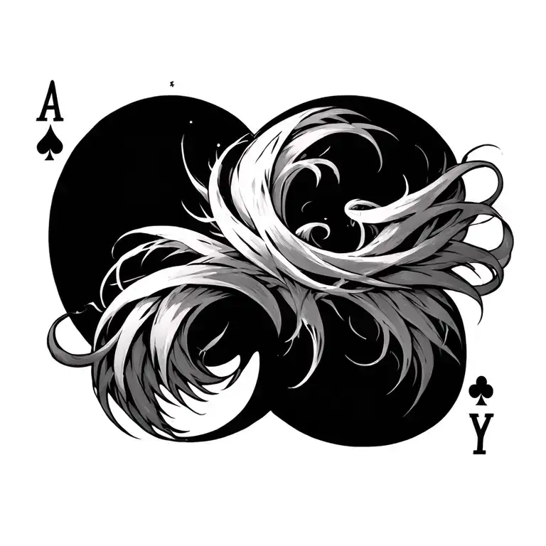 Ichigo's hollow mast merged with an ace of spades with tendrils flowing into the shoulder. tattoo design idea