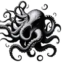 kraken tentacles emerging tattoo design idea