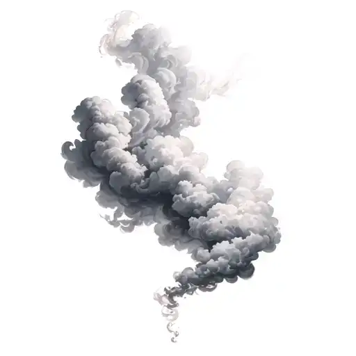 Filler Clouds and Smoke tattoo design idea