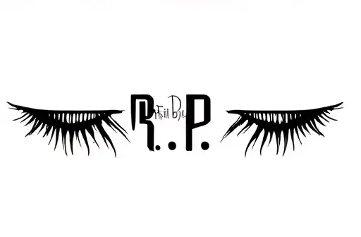 "R.I.P Britteny B·Lashes" tattoo design idea