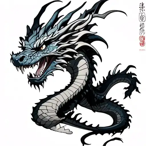 dragon from spirited away tattoo design idea