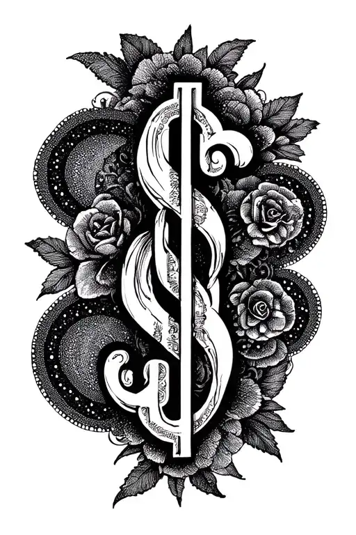 dolar and valentine tattoo design idea