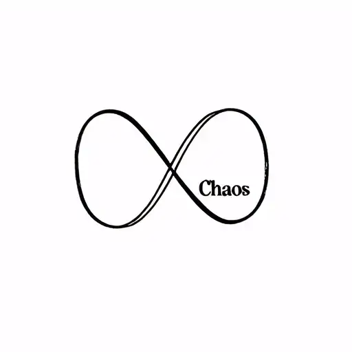 "Chaos" infinity symbol incorporated tattoo design idea