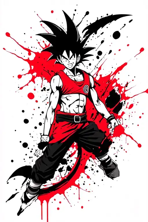 One Piece and Dragon Ball anime inspired tattoo tattoo design idea