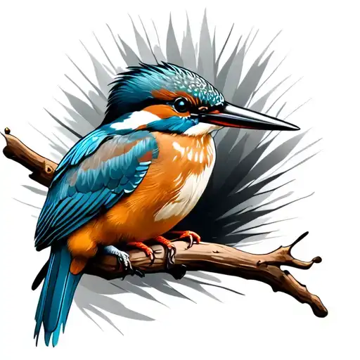 Kingfisher tattoo design idea