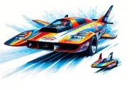 jet racing tattoo design idea