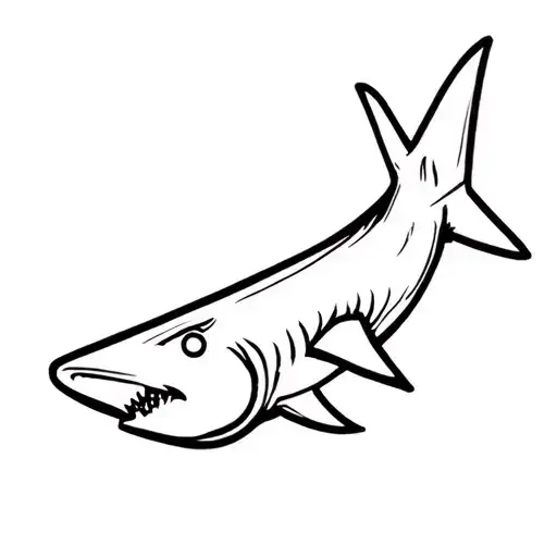thor hammer head shark tattoo design idea