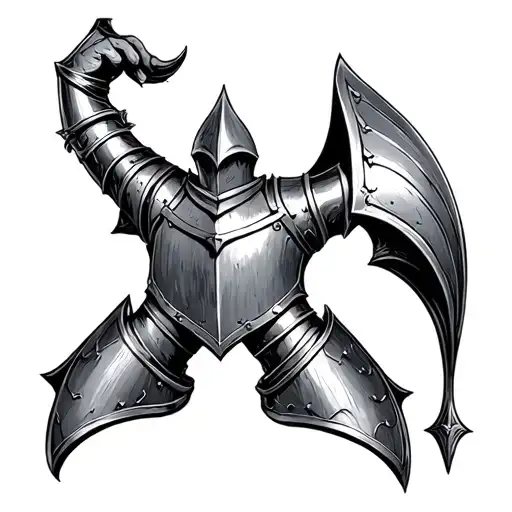 knights pauldrons tattoo design idea