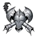 knights pauldrons tattoo design idea