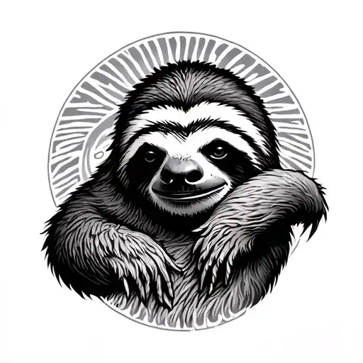 greek mythology sloth sin tattoo design idea