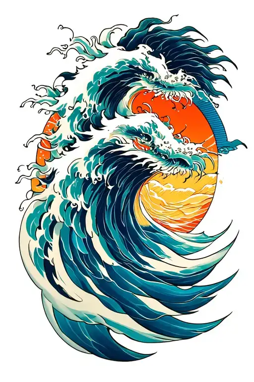Kanagawa tattoo design idea