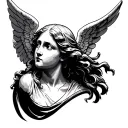 Angel On Neck tattoo design idea