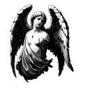 Angel On Neck tattoo design idea
