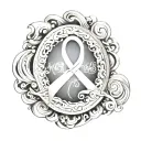 breast cancer logo with abstract background  tattoo design idea