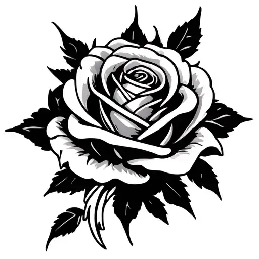 tribal cross tattoo with rose background tattoo design idea
