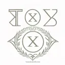 Roman numerals 1990-2019 Brittany tattoo design idea