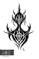 demonic symbols tattoo design idea