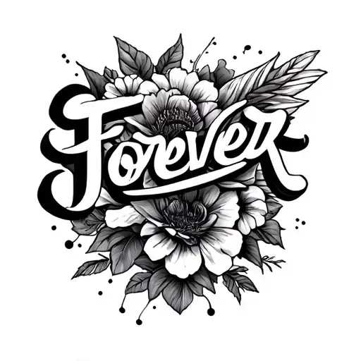 "“Forever”" song cover of forever by Koe Wetzel tattoo design idea