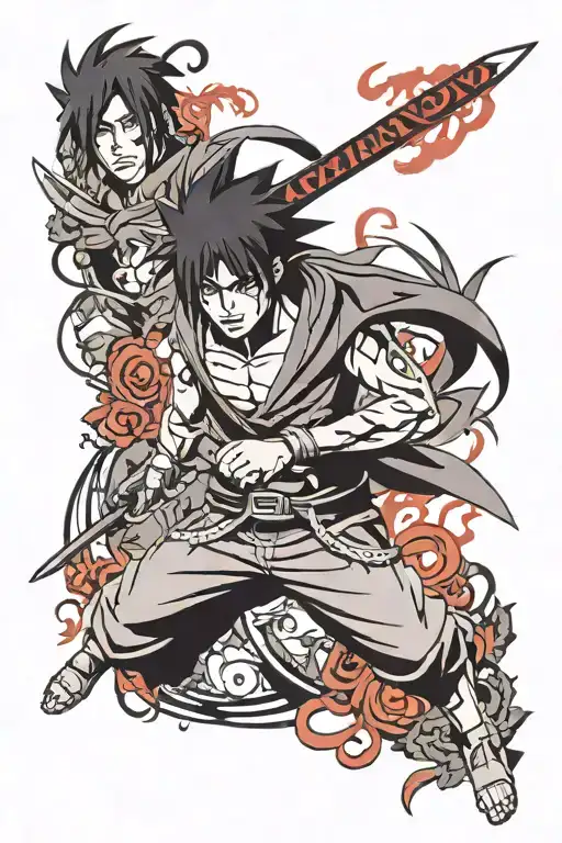 Sasuke Uchiha tattoo design idea