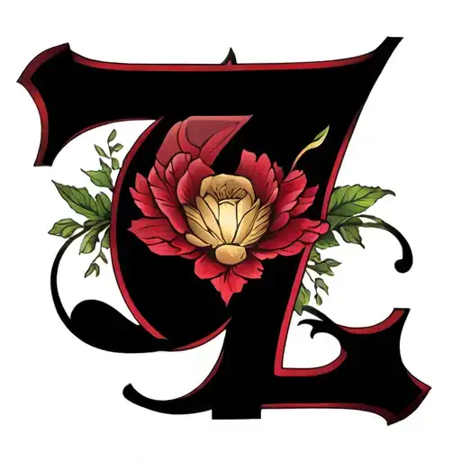 number 7 tattoo design idea