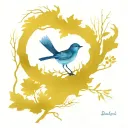 Design Elements1. Forest Branches (Out of the Woods)    * At the top, a canopy of bare, interwoven tree branches sprea tattoo design idea