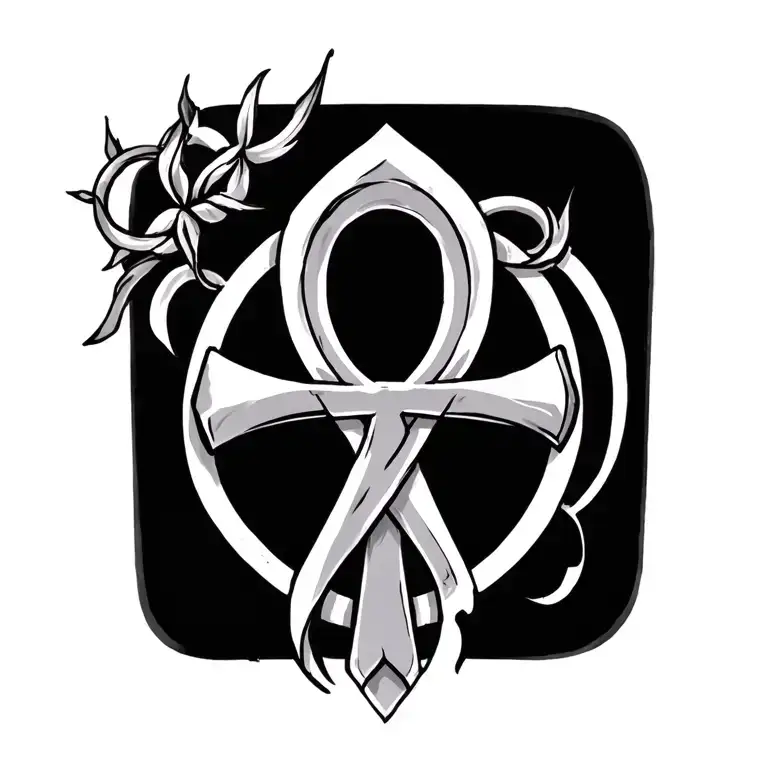 CROIX ANKH tattoo design idea