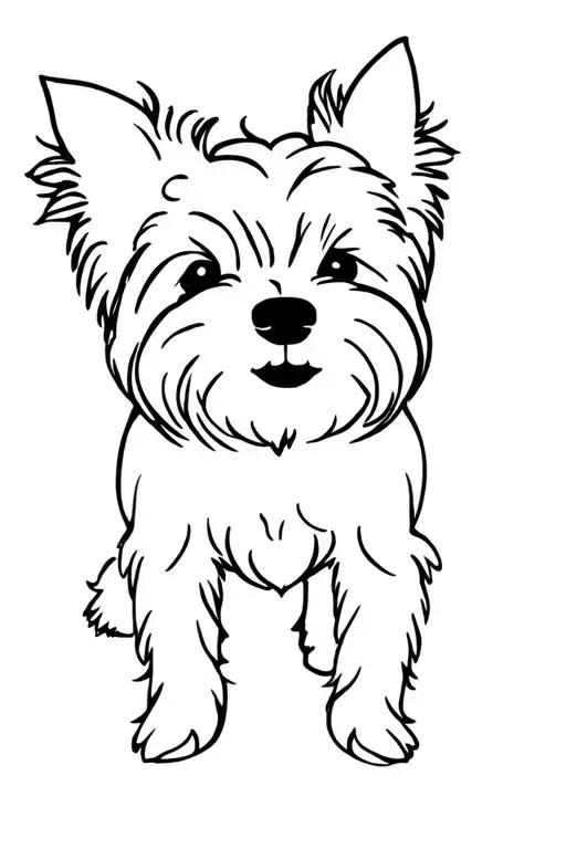 westie terrier dog tattoo design idea