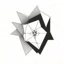 cyberpunk minimal abstract line art flower cybernetic alien geometric dark tattoo design idea