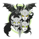 3 cute demon sibling tattoo tattoo design idea