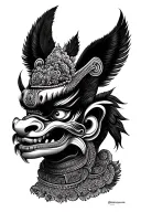 Barong Bali tattoo design idea