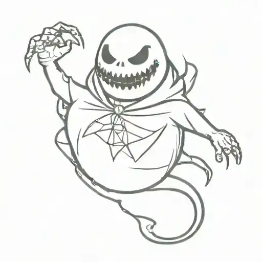oogie boogie nightmare before Christmas tattoo design idea
